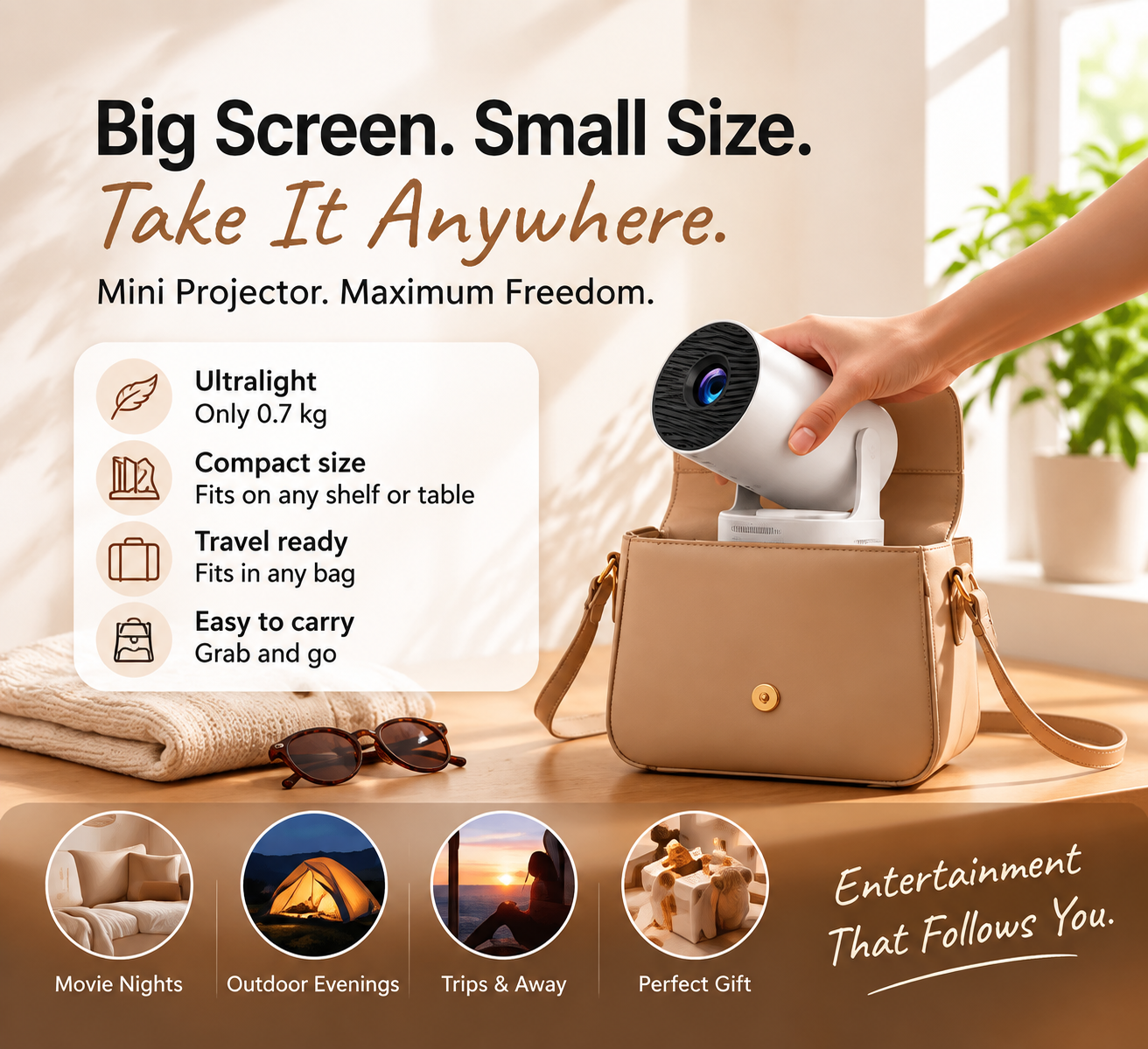 Almoras™ Smart Projector