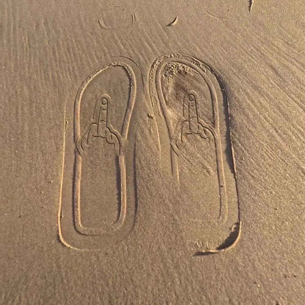 FlipOff™ Sand Print Flip Flops