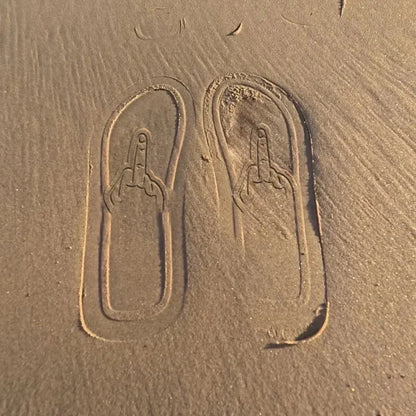 FlipOff™ Sand Print Flip Flops