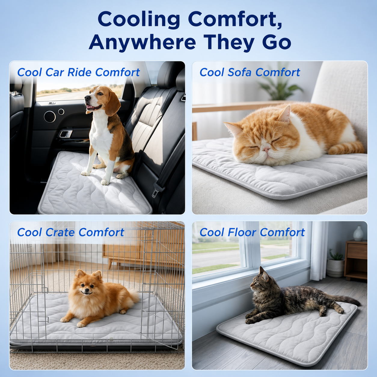 Cooling Pet Mat – Keeps Dogs Cool All Summer