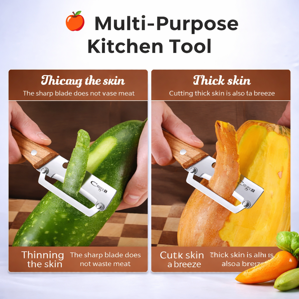WoodGrip Stainless Precision Peeler™