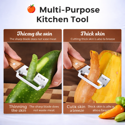 WoodGrip Stainless Precision Peeler™