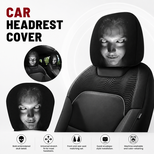 Horror Face Car Headrest Covers