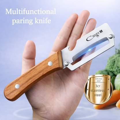 WoodGrip Stainless Precision Peeler™